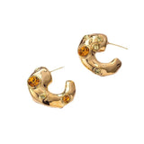 925 Silver Irregular Earrings Glass Ear Accessories