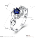 Zircon Topaz Ring 925 Silver Size 8