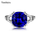 925 Silver Synthetic Sapphire Engagement Ring for Women