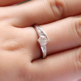 925 Silver Rings Women CZ Stone Engagement Wedding Jewelry