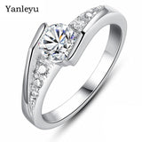 925 Silver Rings Women CZ Stone Engagement Wedding Jewelry