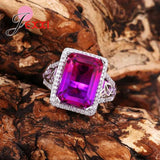 Square CZ 925 Sterling Silver Rings for Women Engagement