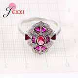 925 Silver CZ Stone Finger Rings for Women