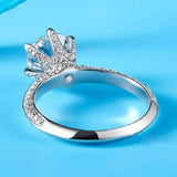 925 Silver Engagement Ring 7mm CZ Wedding Gift PR303