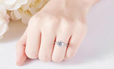 925 Silver Engagement Ring 7mm CZ Wedding Gift PR303