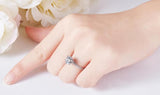 925 Silver Engagement Ring 7mm CZ Wedding Gift PR303