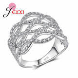 Zircon Crystal Infinite Ring 925 Silver Jewelry