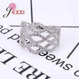 Zircon Crystal Infinite Ring 925 Silver Jewelry