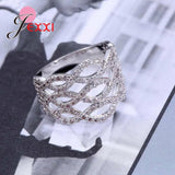 Zircon Crystal Infinite Ring 925 Silver Jewelry