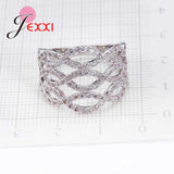 Zircon Crystal Infinite Ring 925 Silver Jewelry
