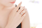 925 Silver Round Cubic Zircon Wedding Ring Bridal Jewelry PR290
