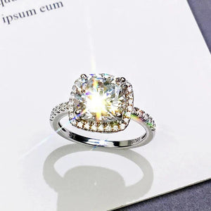 925 Silver CZ Engagement Wedding Ring for Women PR313