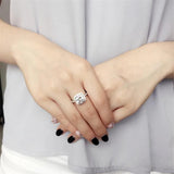 925 Silver CZ Engagement Wedding Ring for Women PR313