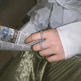925 Sterling Silver Open Ring, Hypoallergenic, Eye-Catching Jewelry