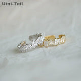 Uini-Tail 925 Tibetan Silver Geometric Open Ring