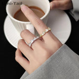Uini-Tail 925 Tibetan Silver Geometric Open Ring
