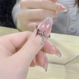 925 Sterling Silver Star Opening Ring for Girlfriend Birthday