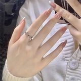 925 Sterling Silver Star Opening Ring for Girlfriend Birthday