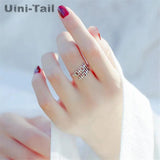 Uini-Tail hot 925 Tibetan silver Chinese national double happiness ring