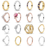 925 Silver Swirling Lines Ring Wedding Party Jewelry