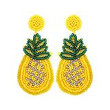 Pineapple Drop Earrings Women Girls Beads Fruit Shape Boho Jewelry Gift