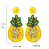 Pineapple Drop Earrings Women Girls Beads Fruit Shape Boho Jewelry Gift