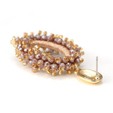 Vintage Crystal Beads Long Earrings Threaded