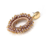 Vintage Crystal Beads Long Earrings Threaded