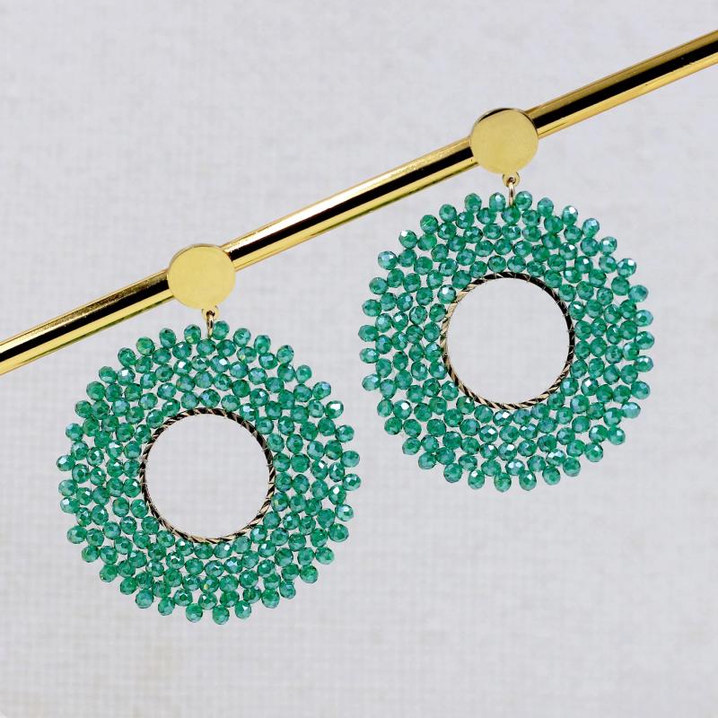 Bohemia Drop Earrings for Women Crystal Beads Earrings Jewelry