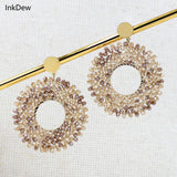 Bohemia Drop Earrings for Women Crystal Beads Earrings Jewelry