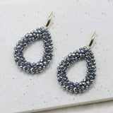 Colorful Water Drop Earrings Crystal Big Long Jewelry Gift