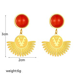 316L Stainless Steel Water Drop Heart Geometric Earrings