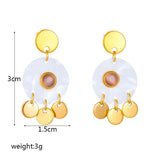 316L Stainless Steel Water Drop Heart Geometric Earrings