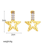 316L Stainless Steel Water Drop Heart Geometric Earrings