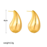 316L Stainless Steel Water Drop Heart Geometric Earrings
