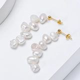 Baroque Freshwater Pearl Earrings S925 Sterling Silver Jewelry