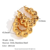 Cloud Beads Drop Earrings 18K Plated Stainless Steel Women's Jewelry