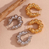 Cloud Beads Drop Earrings 18K Plated Stainless Steel Women's Jewelry