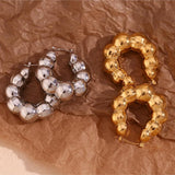 Cloud Beads Drop Earrings 18K Plated Stainless Steel Women's Jewelry