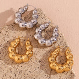 Cloud Beads Drop Earrings 18K Plated Stainless Steel Women's Jewelry