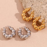Cloud Beads Drop Earrings 18K Plated Stainless Steel Women's Jewelry