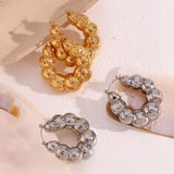 Cloud Beads Drop Earrings 18K Plated Stainless Steel Women's Jewelry