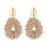 Crystal Bead Drop Earrings Statement Jewelry