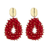 Crystal Bead Drop Earrings Statement Jewelry