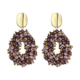 Crystal Bead Drop Earrings Statement Jewelry