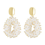 Crystal Bead Drop Earrings Statement Jewelry