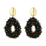 Crystal Bead Drop Earrings Statement Jewelry