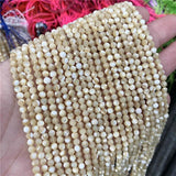 Yellow Faceted Shell Beads for Jewelry Making