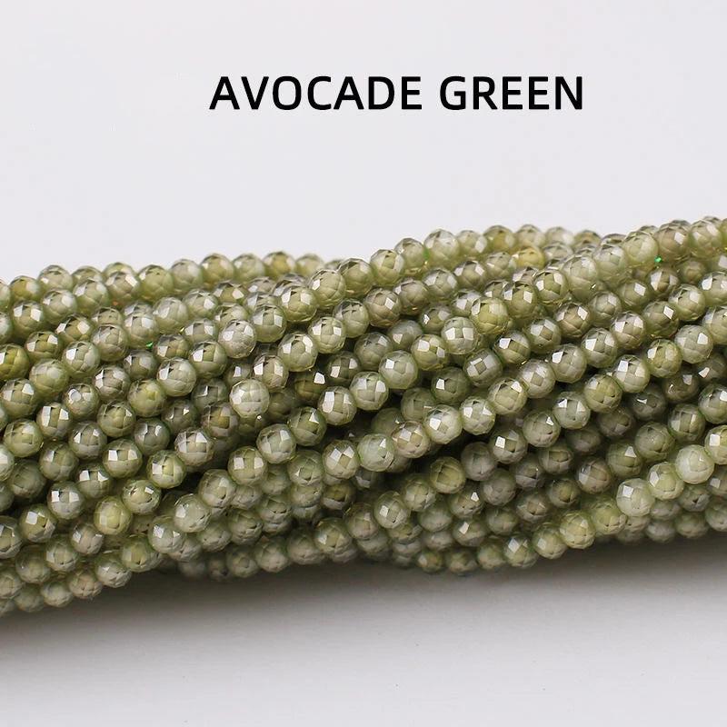 Multicolor Faceted AAA Zircon Beads for DIY Bracelet