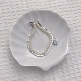 Multilayer Chains Silver Beaded Bracelet for Women N770